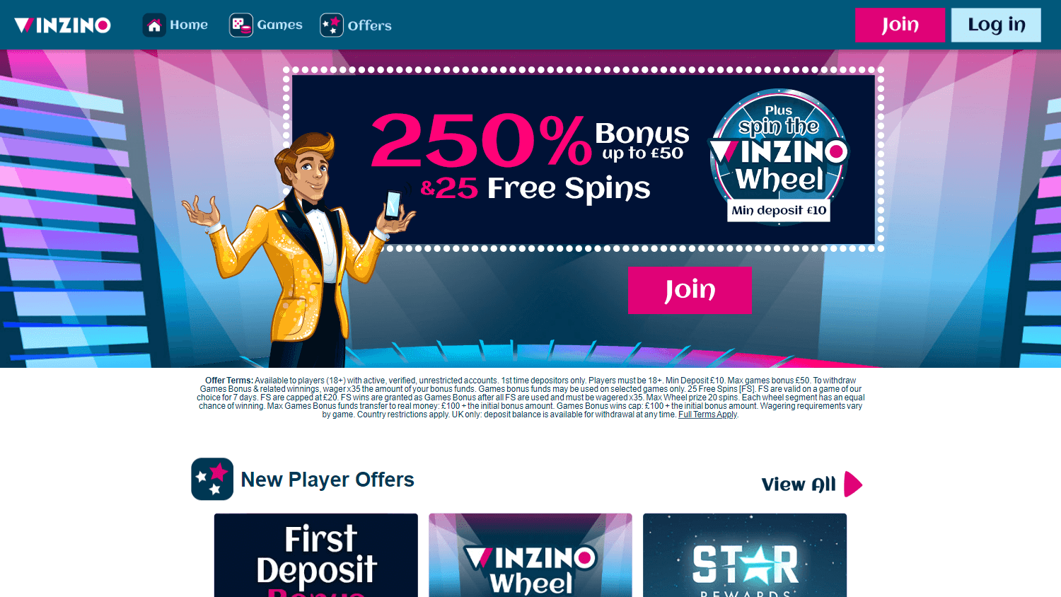 Winzino Casino Desktop screenshot